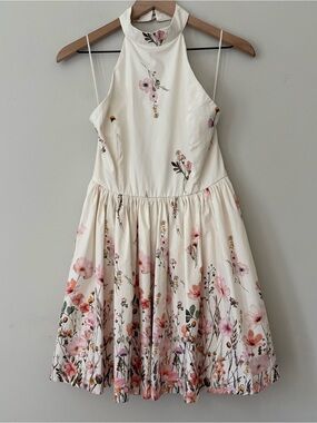 Altar'd State Floral Halter Mini Dress
